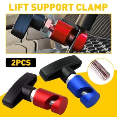 2X Universal Support Clamp Tool Aluminum Car Lift Support Clamp Hood Holder Red - Image 1 of 4