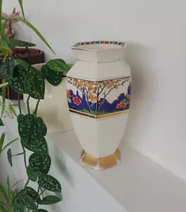 Vintage CLIFTON FALCON WARE Vase Decorative Floral Pattern Art Deco Vase - Picture 1 of 11