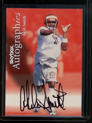 1999 Skybox Autographics AKILI SMITH Auto ON-Card RC Rookie Bengals NICE S502 - Image 1 of 2