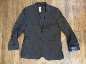 Banana Republic Dark Hthr Brown Blazer Men’s 42S Egypt Meade Striped Two Button - Picture 1 of 14