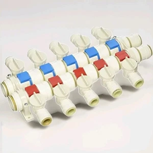 P-10port 10-port Quick Connect Pex Manifold With Valves, End Plug & Label Plates - Picture 1 of 12