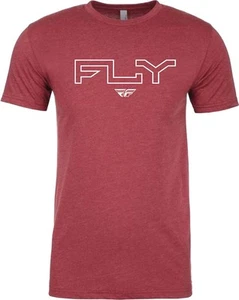 Fly Racing Edge Mens Short Sleeve T-Shirt Cardinal - Picture 1 of 1