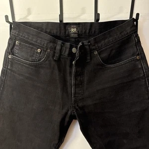 Double RL Polo Ralph Lauren Black Jeans 31x32 - Picture 1 of 5