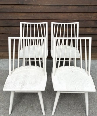 Silla de comedor contemporánea Lewis Windsor de roble blanco roto Foto 1 de 4