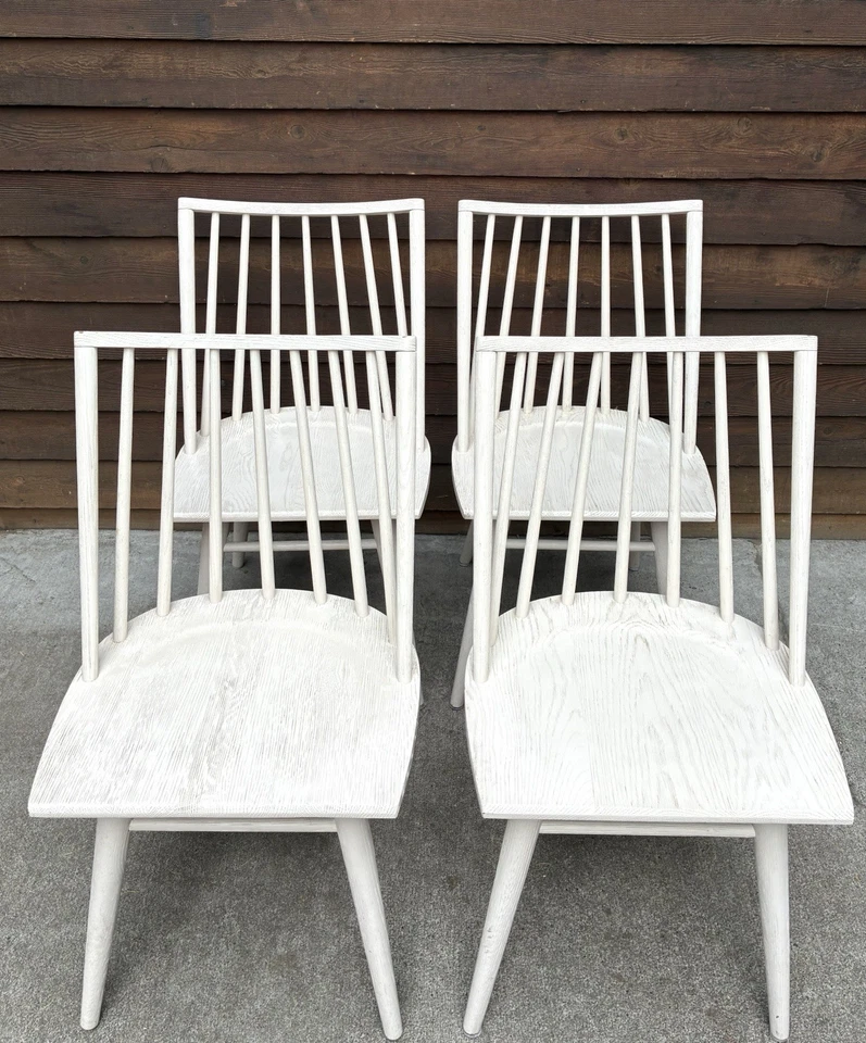 Silla de comedor contemporánea Lewis Windsor de roble blanco roto Foto 1 de 4