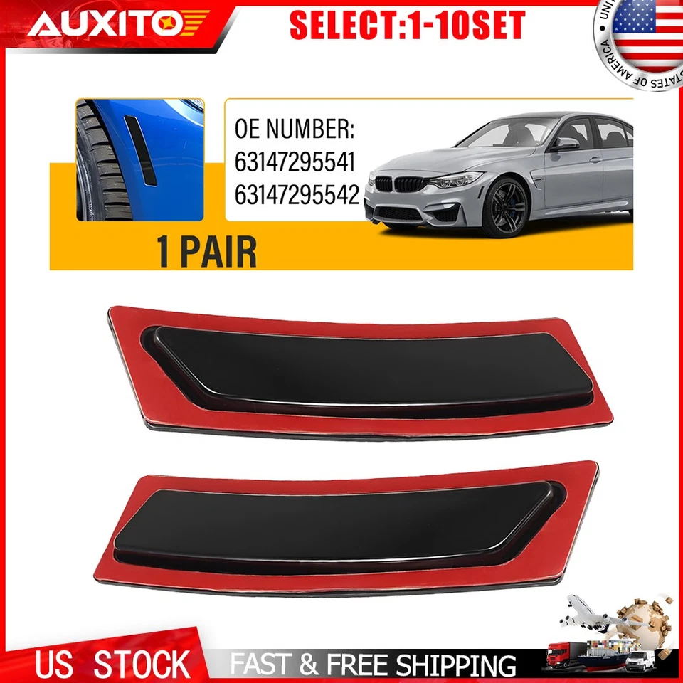 Reflectores de parachoques delanteros ahumados aptos para BMW F80 M3 sedán M Sport 2015-2017 2-20X Foto 1 de 4