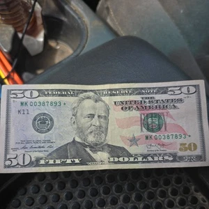 **STAR** $50 2013 ((VF+)) FEDERAL RESERVE NOTE ** PAPER CURRENCY - Picture 1 of 2