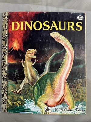 Vintage A Little Golden Book  Dinosaurs 202-26 1981 #2758 - Imagem 1 de 4
