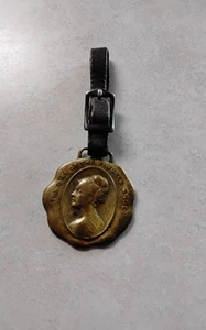 Antique "The Girl Of The Pingree Shoe- Watch Fob With Original Leather Strap - Bild 1 von 2