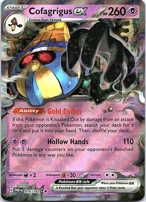 Cofagrigus ex 076/182 SV04: Paradox Rift  NM - Image 1 of 2