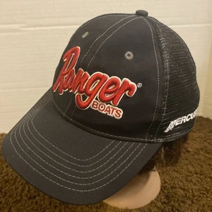 Ranger Boats Hat Mercury Outboard Cap Mercury Motors Fishing Black Mesh Back - Picture 1 of 10