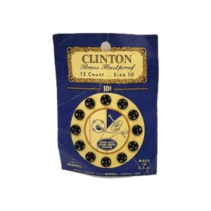 Pinza a prueba de herrumbre de latón Scovill Clinton sujetadores a presión cuenta 12 tamaño 1/0 NOS EE. UU. - Imagen 1 de 4