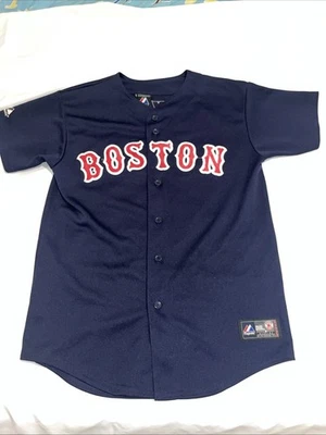 Majestic Boston Red Sox #2 Jacoby Ellsbury Baseball Jersey Navy Men's Small Used - Image 1 of 4