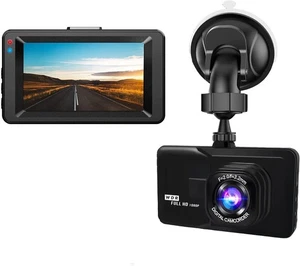 Dash Cam 1080P Full HD Doppia Cruscotto Telecamera Dashcam per Auto 170 Grandangolare HDR - Foto 1 di 9