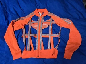 Adidas × Jeremy Scott Cut-Out Designs Jacke Gr. M Reflektoren Orange aus Japan - Bild 1 von 12