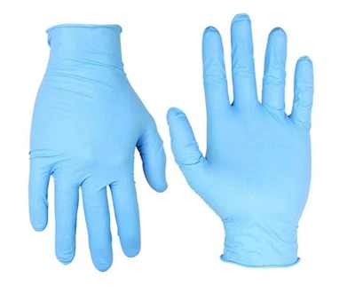 NITRILE and VINYL  GLOVES 4 Mil Case of blue gloves 1000 pcs Non Medical LARGE - Image 1 of 4