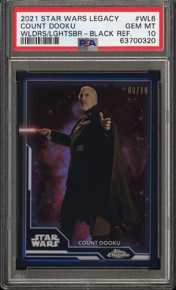 2021 TOPPS STAR WARS LEGACY EMPUNHADORES DO SABRE DE LUZ CONTAGEM DOOKU 8 de 10 - Imagem 1 de 2