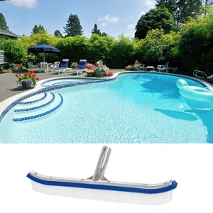 18 Inch Pool Cleaning Brush Aluminum Handle Pool Wall Brush Pool Cleaning - Picture 1 of 12