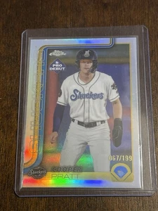 2025 Topps Pro Debut Baseball Chrome Refractor Cooper Pratt #'d 067/199 - Bild 1 von 3