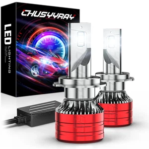 2X H7 Super Bright LED Headlight Bulbs Conversion Kit High/Low Beam 6000K White - Picture 1 of 11