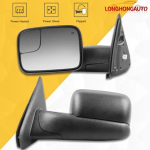 Set 2 Power Heated Tow Mirrors Fit For 2002-08 Dodge Ram 1500 2003-09 2500 3500 - Picture 1 of 9