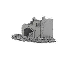 RUINED GARAGE 02 RUINES 3D PRINTED Décor Wargame Terrain Bolt Action WWII - Picture 1 of 4