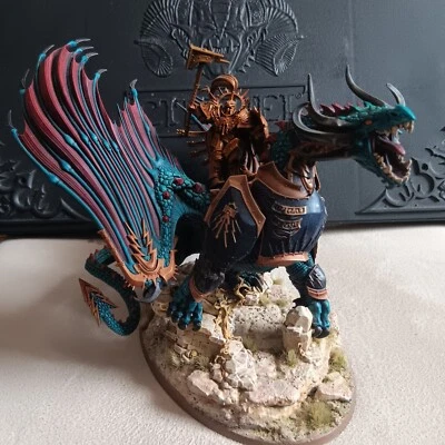 LORD CELESTANT ON STARDRAKE STORMCAST ETERNALS AGE OF SIGMAR WELL PAINTED - Image 1 of 4