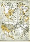 "Geschichtliche Entwicklung der Staaten Amerikas. 6 Karten. 1. Nordamerika. Maßs