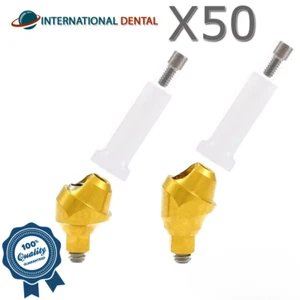 50x Slim Angled Multi Unit 1.6 Adapter Head 30° Set With Plastic Sleeve Dental - Picture 1 of 8