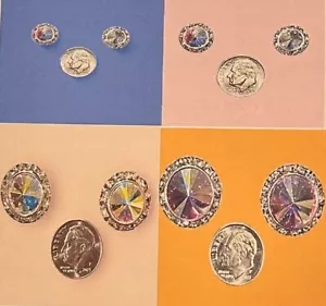 EARRINGS FOR GYMNASTS SKATERS TWIRLERS MODELS PAGEANTS CRYSTAL AB S-XL - Picture 1 of 5