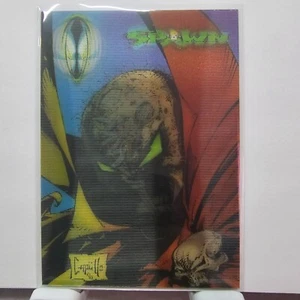 1996 Wildstorm Spawn Chrom #1 Das Gesicht des Bösen linsenförmige MORPH-Karte - Bild 1 von 2
