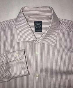 Men's Joseph & Feiss Button Down Shirt Size 15.5 34/35 Medium Striped Purple - Picture 1 of 3