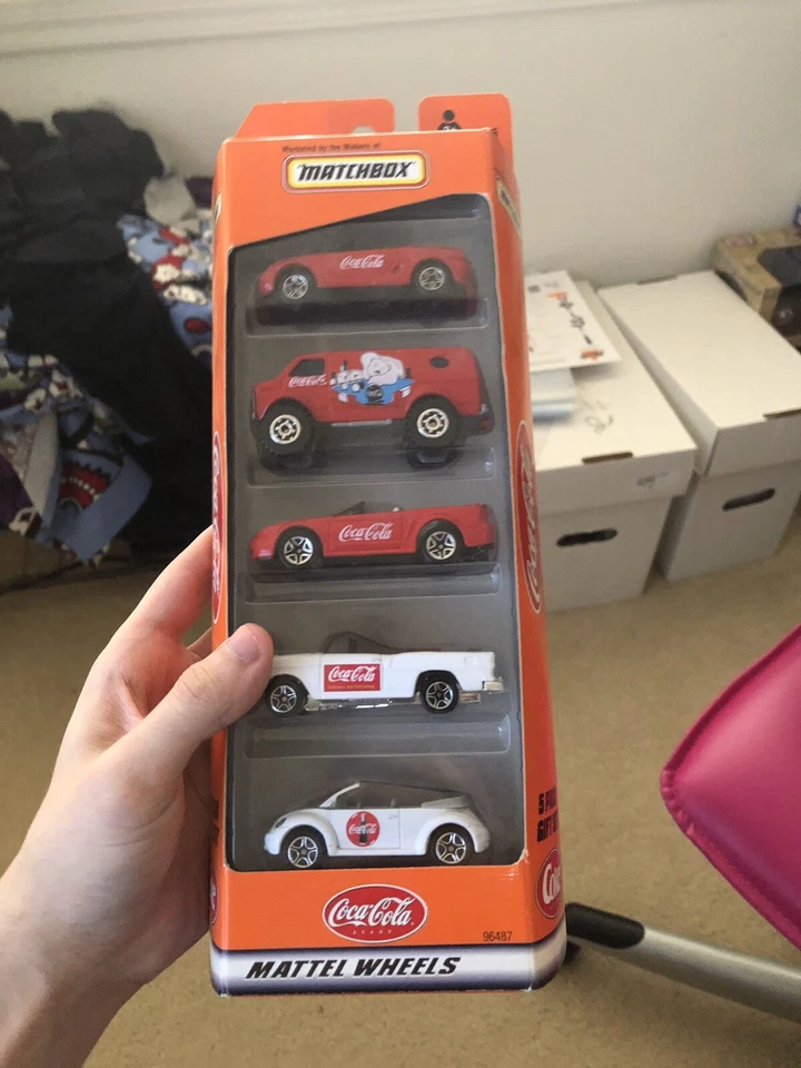 Coca Cola Mattel Wheels 5 Car Gift Pack MIB - Image 1 of 1