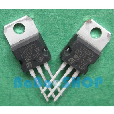 20pcs New L7805CV L7805 LM7805 7805 Voltage Regulator 5V 1.5A ST TO-220 - Image 1 of 2