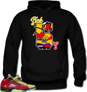 Hoodies to Match Jordan Retro 5 What The Sneaker Tees - Picture 1 of 6