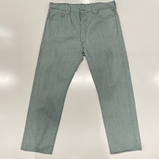 Levi's 501 Button Fly Mens 40x32 Tag White Oak Cone Denim Jeans Teal Green HTF
