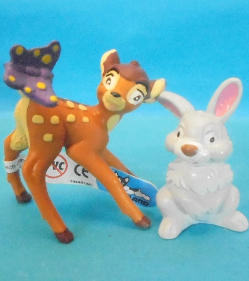 Disney BAMBI : 5. Serie KOMPLETT = 2 Figuren BAMBI neue Form + KLOPFER Bullyland - Bild 1 von 1