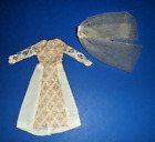 1970S OFF WHITE  WEDDING GOWN DRESS VEIL Clone Barbie TRESSY PEGGY  FIT 11 1/2"