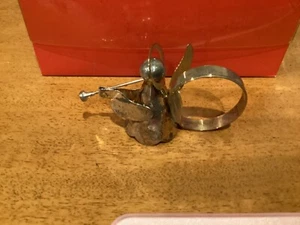 4 Vintage Metall Weihnachtsengel Serviettenring - Bild 1 von 4