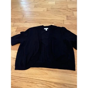 Charter Club, Mujer Negro, Manga Corta, Cárdigan Corto Abierto Talla XL - Imagen 1 de 8