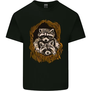 Raccoons in a Tree Mens Cotton T-Shirt Tee Top - Picture 1 of 106