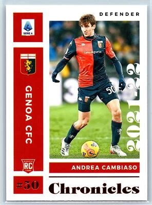 Andrea Cambiaso 2021 Panini Chronicles RC Genoa #12 - Image 1 of 2
