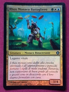 Magic The Gathering ITALIAN SHARDS OF ALARA FOIL RHOX WAR MONK card MTG - Bild 1 von 2