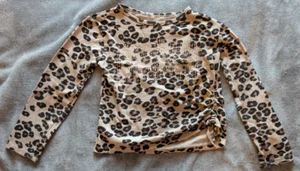 Bebe - Long Sleeve - Cheetah Print - Crystal Logo - Size Girls S - Top - Picture 1 of 4