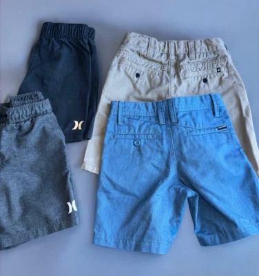 Lote de Pantalones Cortos para Niños Talla 4 Volcom Hurley Chino y Boardshort Conjunto Surf Skate Streetwea Foto 1 de 4