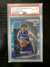 2017 Panini Donruss Optic De'Aaron Fox Fast Break Holo Rookie RC PSA 8 #196 SP