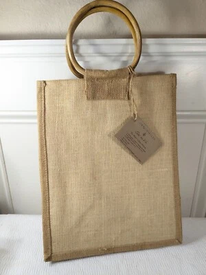 Oenophilia Sac au Vin The Bag alça de cana 6 garrafas vinho reutilizável juta transportadora - Imagem 1 de 4