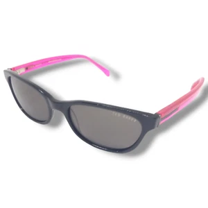 Ted Baker Semi Cat Eye Sunglasses-Black & Pink Translucent-Black Lenses-UV Prot - Picture 1 of 9