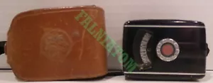 Medidor de exposición vintage General Electric tipo mascota PR-30 con estuche de cuero - Imagen 1 de 4