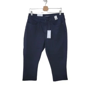 New JUDY BLUE 14W Black Mid Rise Capri Fit Pants/Jeans Women - Picture 1 of 11